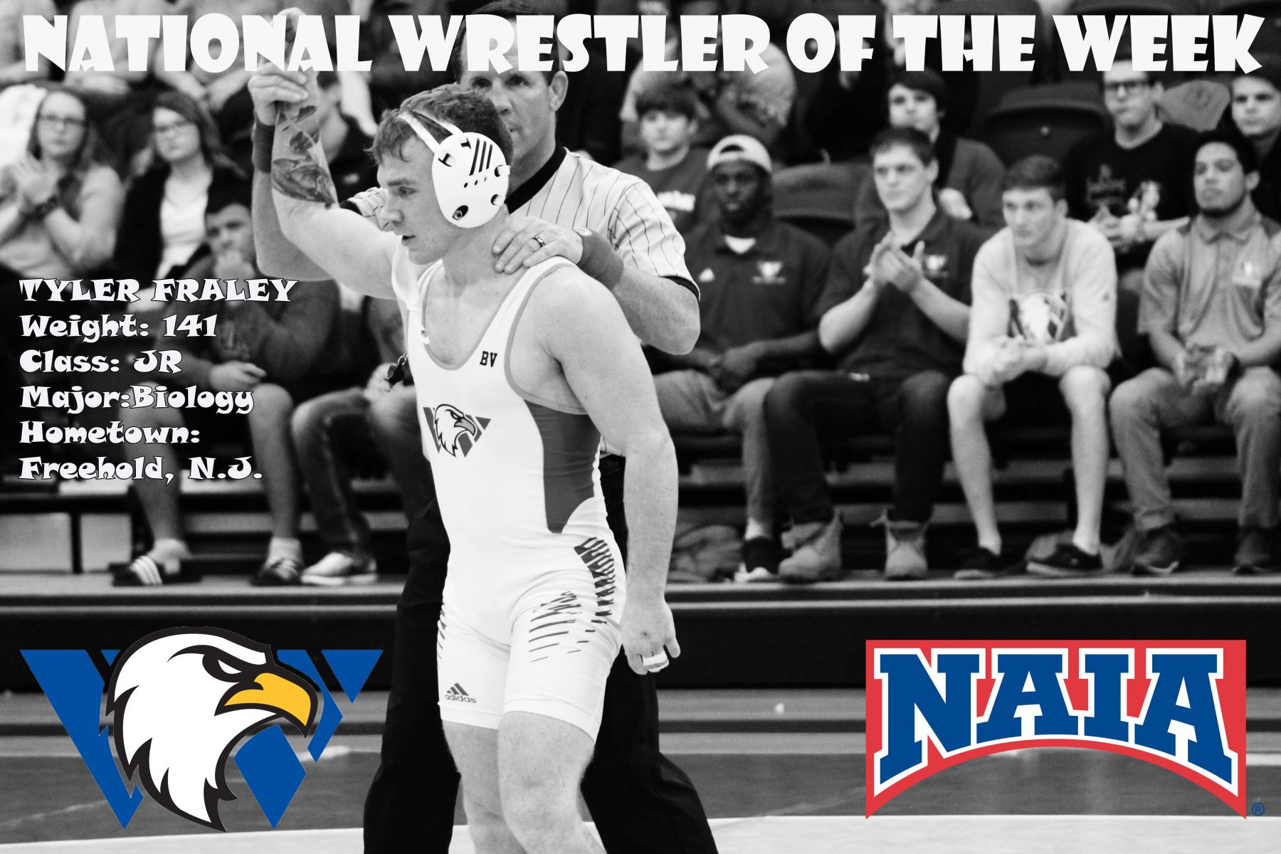 Fraley Named NAIA Wrestler of the Week